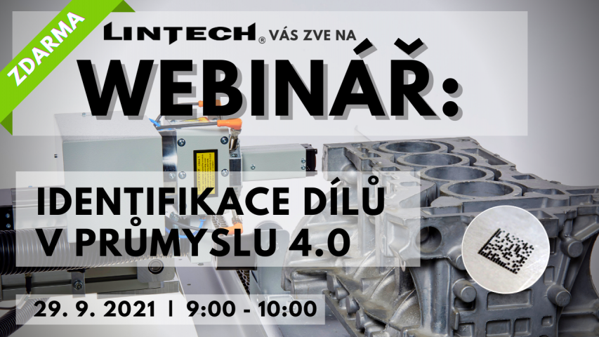 Webinář na téma značení dílů laserovou technologií